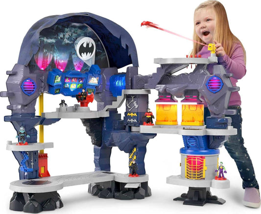 Fisher-Price Imaginext DC Super Friends Batman Toy Super Surround Batcave Playset, Lights Sounds & Phrases for Ages 3+ Years, 33 X 42 Inches​