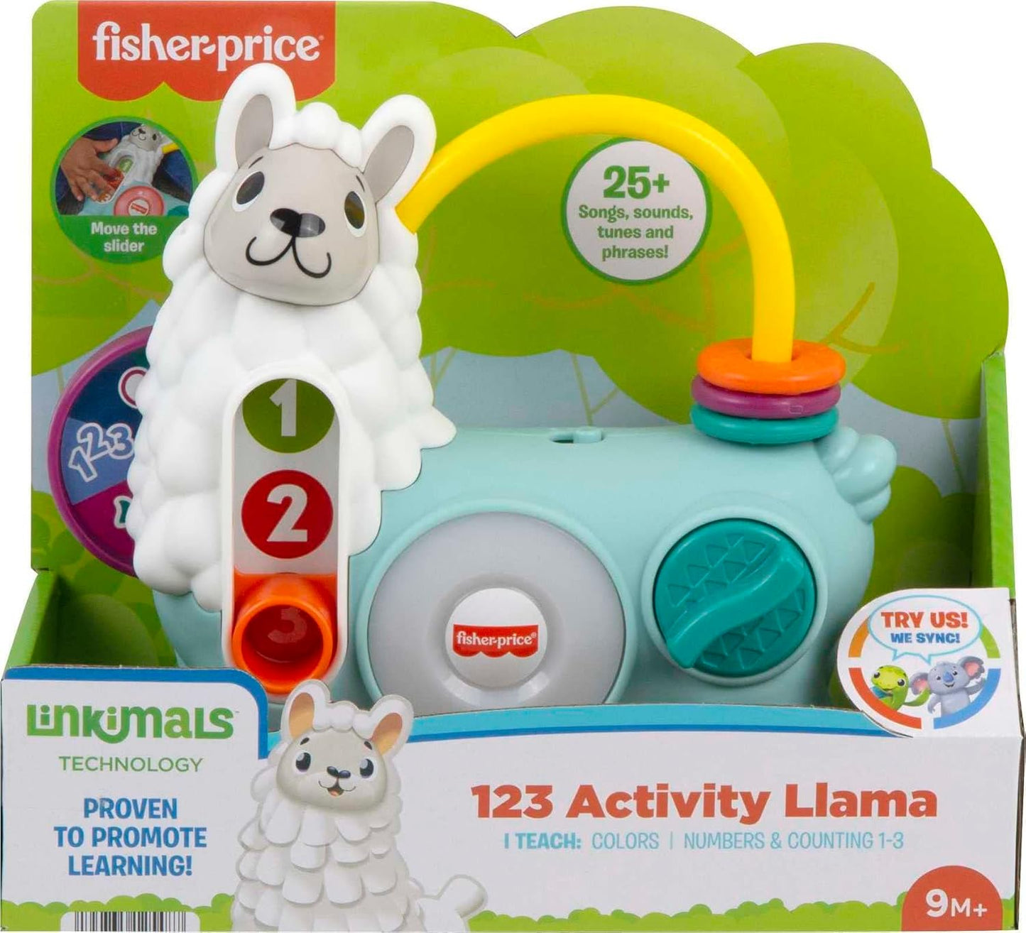 Fisher-Price Baby Learning Toy Linkimals 123 Activity Llama for Ages 9+ Months, Compatible Only with Linkimals Items