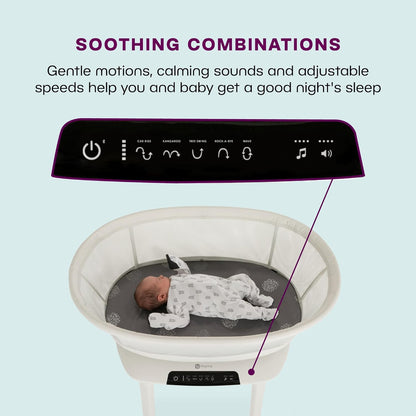 4Moms Mamaroo Sleep Bassinet, Supports Baby'S Sleep with Adjustable Features - 5 Motions, 5 Speeds, 4 Soothing Sounds and 2 Heights