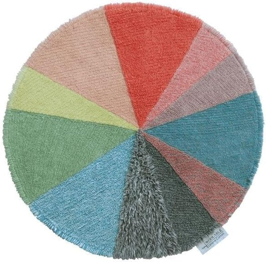 Lorena Canals Woolable Rug Pie Chart - Multicolor - Wool - 4' X 4'- in Collaboration with Donna Wilson