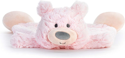 DEMDACO Bella Bear Pink 13 X 11 Inch Polyester Children'S Plush Activity Rattle Blankie