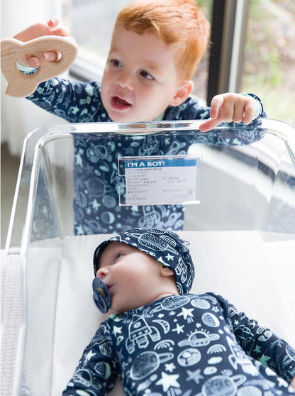 Rugged Butts Newborn Baby Boys Knotted Sleep Gown & Hat Set