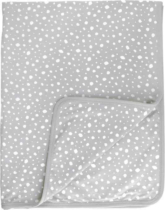 Rufflebutts Gray Fawn Dot Knit Snuggly Blanket - One Size