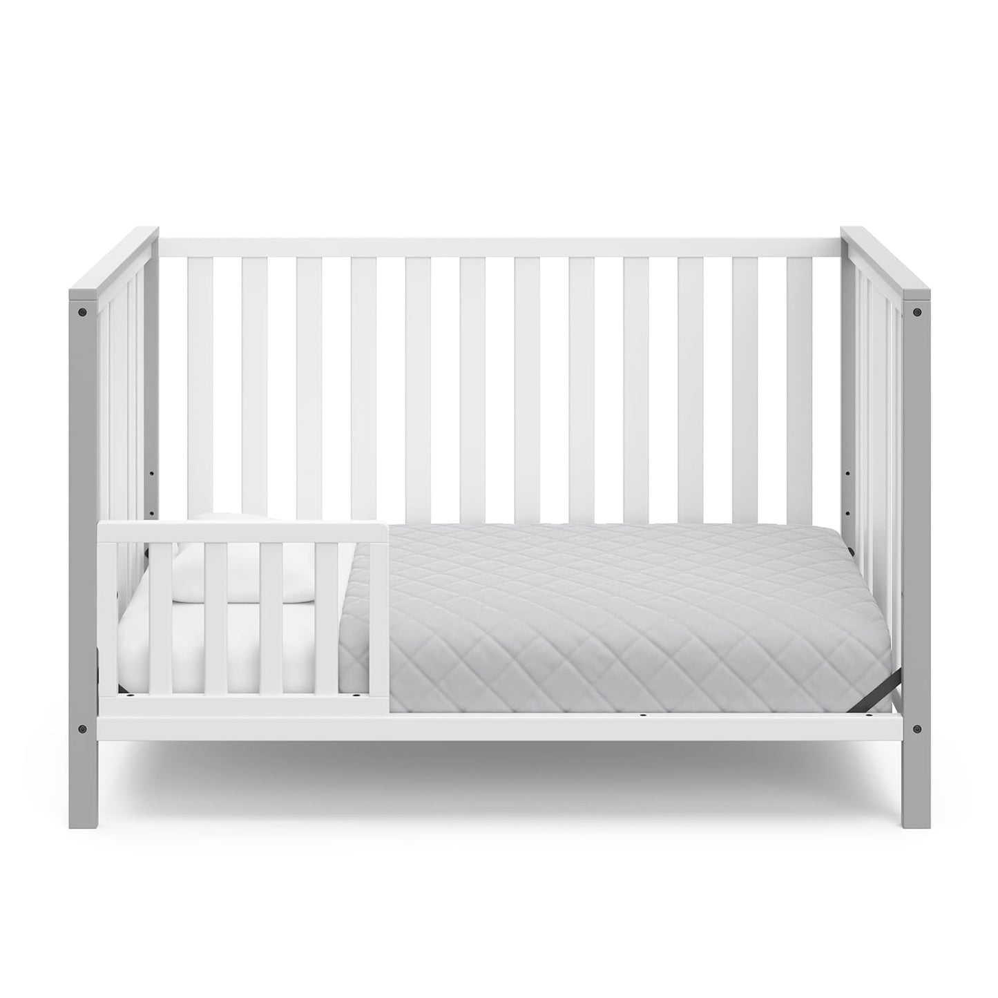 Storkcraft Modern Pacific 5-In-1 Convertible Crib (Black) – GREENGUARD Gold Certified, Converts from Baby Crib to Toddler Bed and Full-Size Bed, Adjustable Mattress Support Base