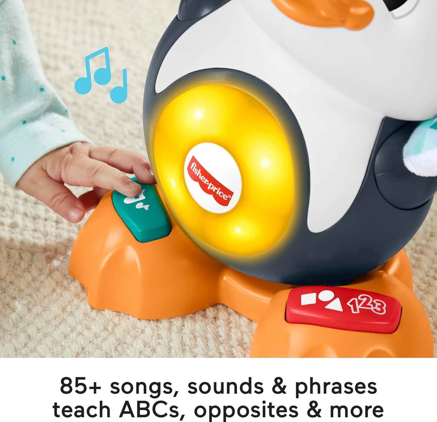 Fisher-Price Baby Learning Toy Linkimals Cool Beats Penguin for Ages 9+ Months, Compatible Only with Linkimals Items