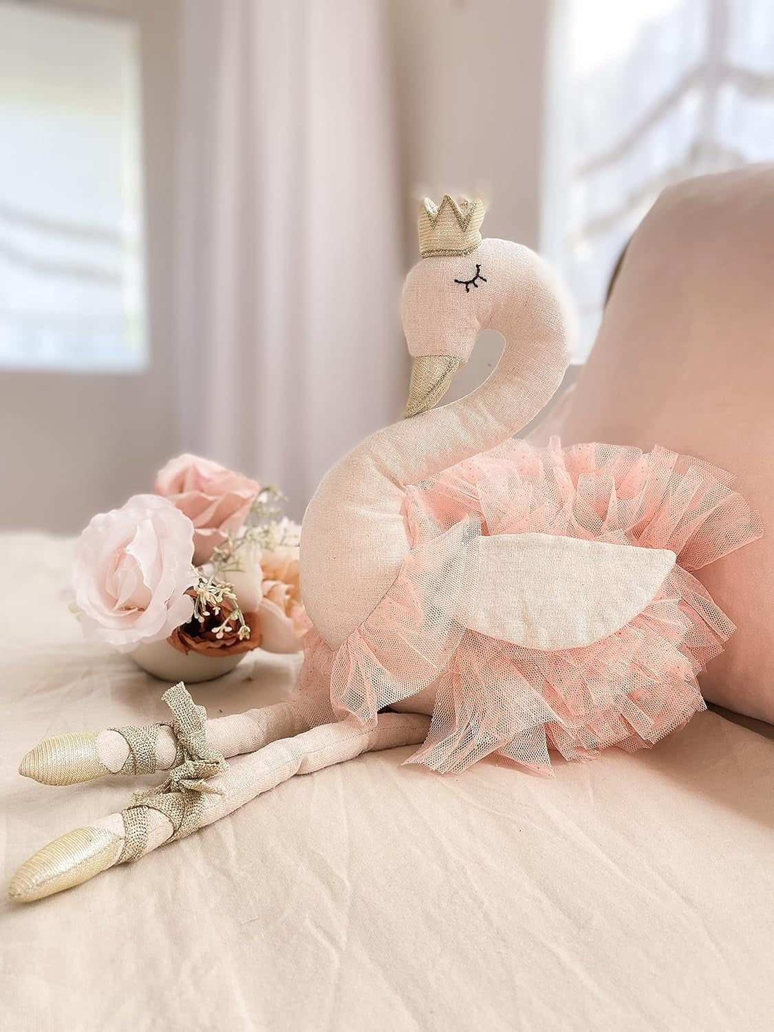 MON AMI Layla the Ballerina Doll | Swan Stuffed Animal | Plush Baby Dolls | 20 Inches, for Little Kids