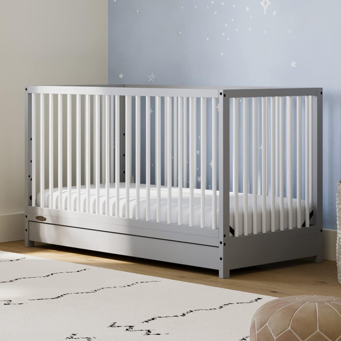 Graco Teddi Premium Nursery Starter Pack – 2-Piece Nursery Bundle with GREENGUARD Gold Certified Crib and Crib Mattress, Both Items GREENGUARD Gold Certified, Oeko-Tex Standard 100 Certified Mattress