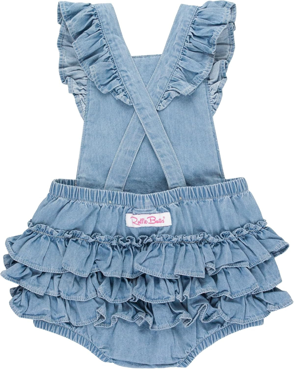 Rufflebutts® Baby/Toddler Girls Flutter Overall Ruffled Romper