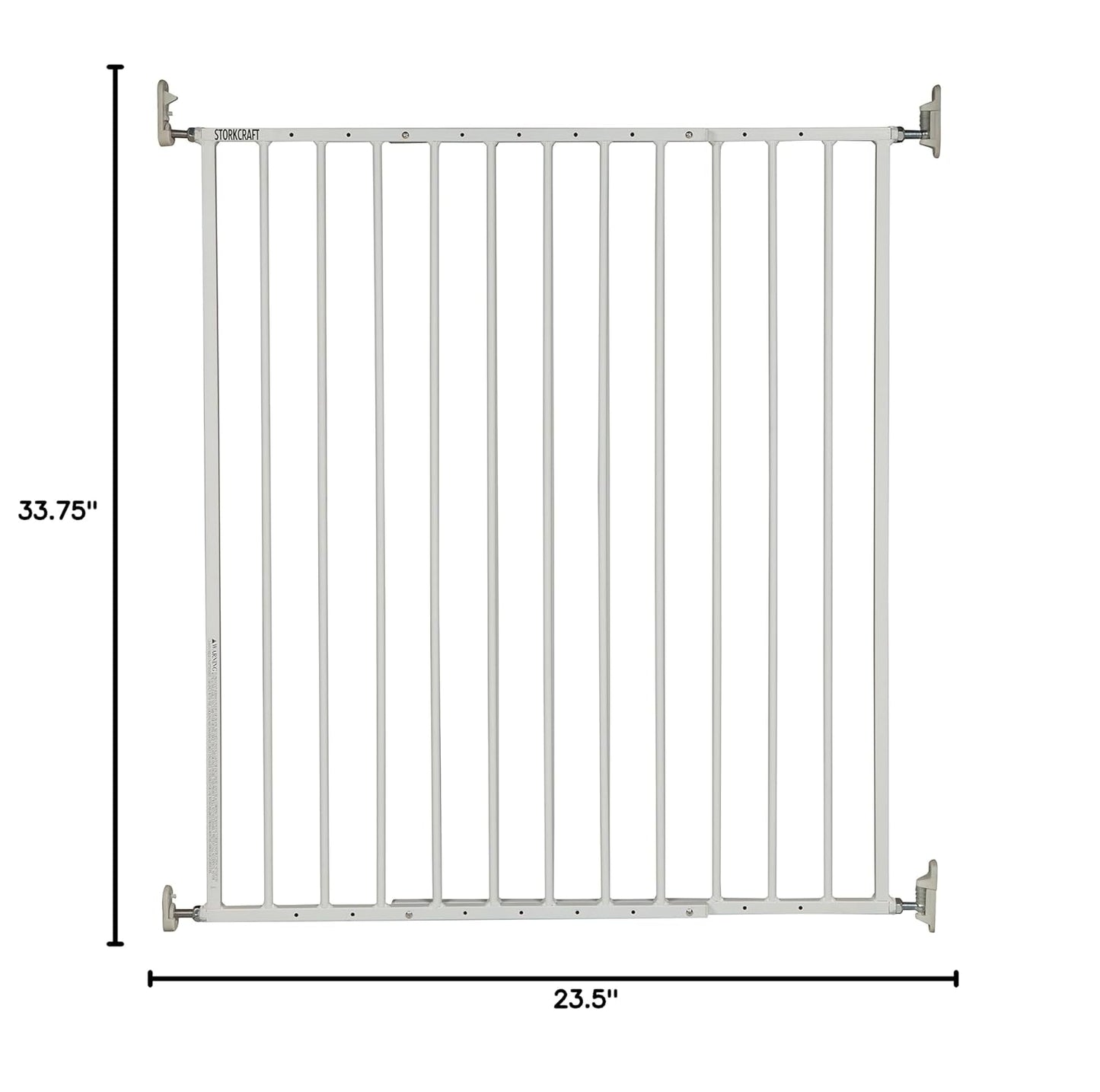 Storkcraft Easy Walk-Thru Tall Metal Safety Gate (White, Black, Gray) – 33.75 Inches Tall, Easy to Install, Pet-Friendly, Durable Metal Hardware, Ideal for Taller Children and Larger Pets