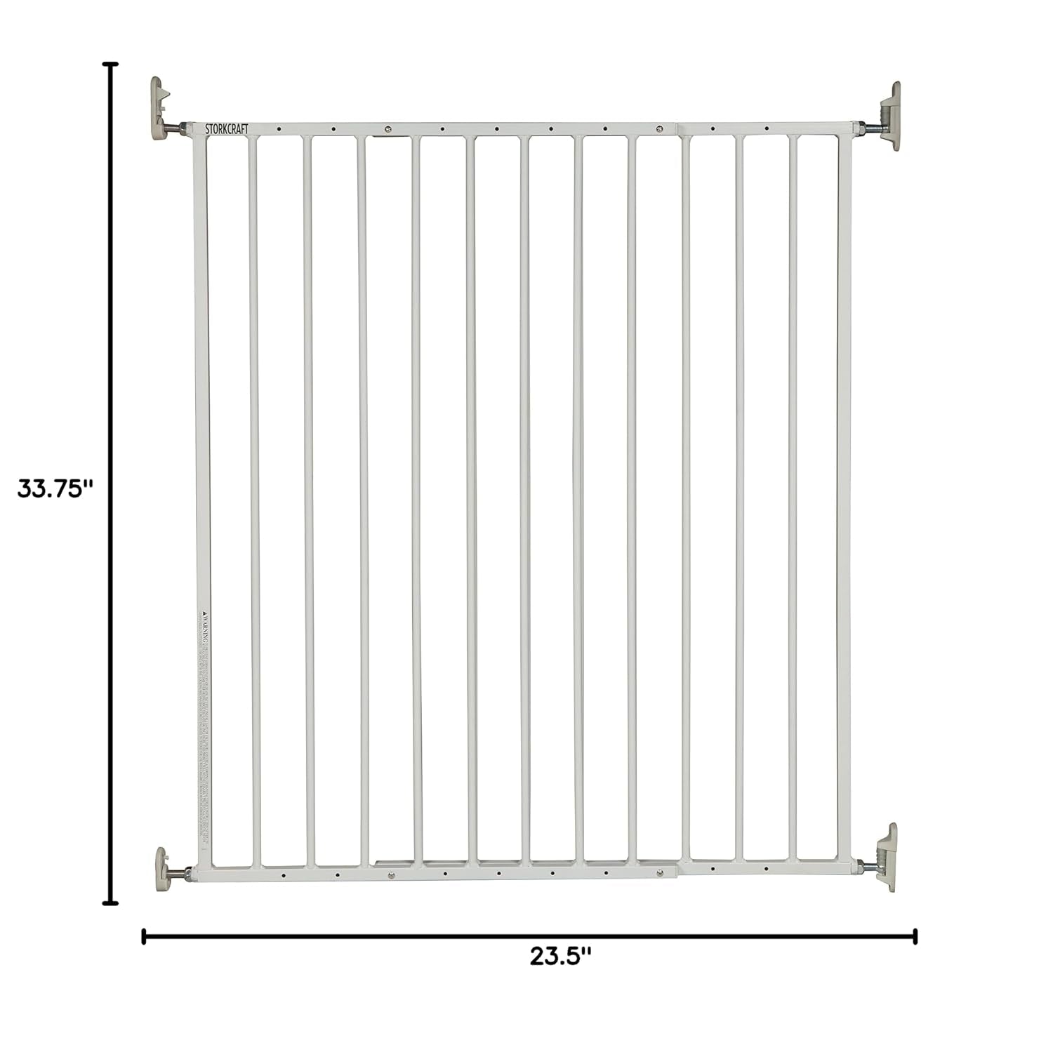 Storkcraft Easy Walk-Thru Tall Metal Safety Gate (White, Black, Gray) – 33.75 Inches Tall, Easy to Install, Pet-Friendly, Durable Metal Hardware, Ideal for Taller Children and Larger Pets