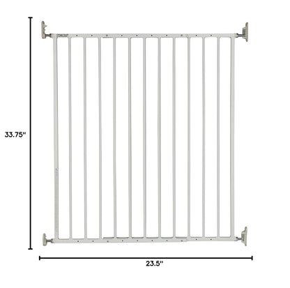 Storkcraft Easy Walk-Thru Tall Metal Safety Gate (White, Black, Gray) – 33.75 Inches Tall, Easy to Install, Pet-Friendly, Durable Metal Hardware, Ideal for Taller Children and Larger Pets