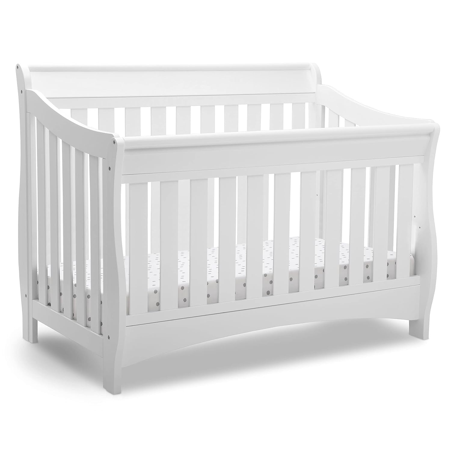 Delta Children Bentley S Series 4-In-1 Convertible Baby Crib, White