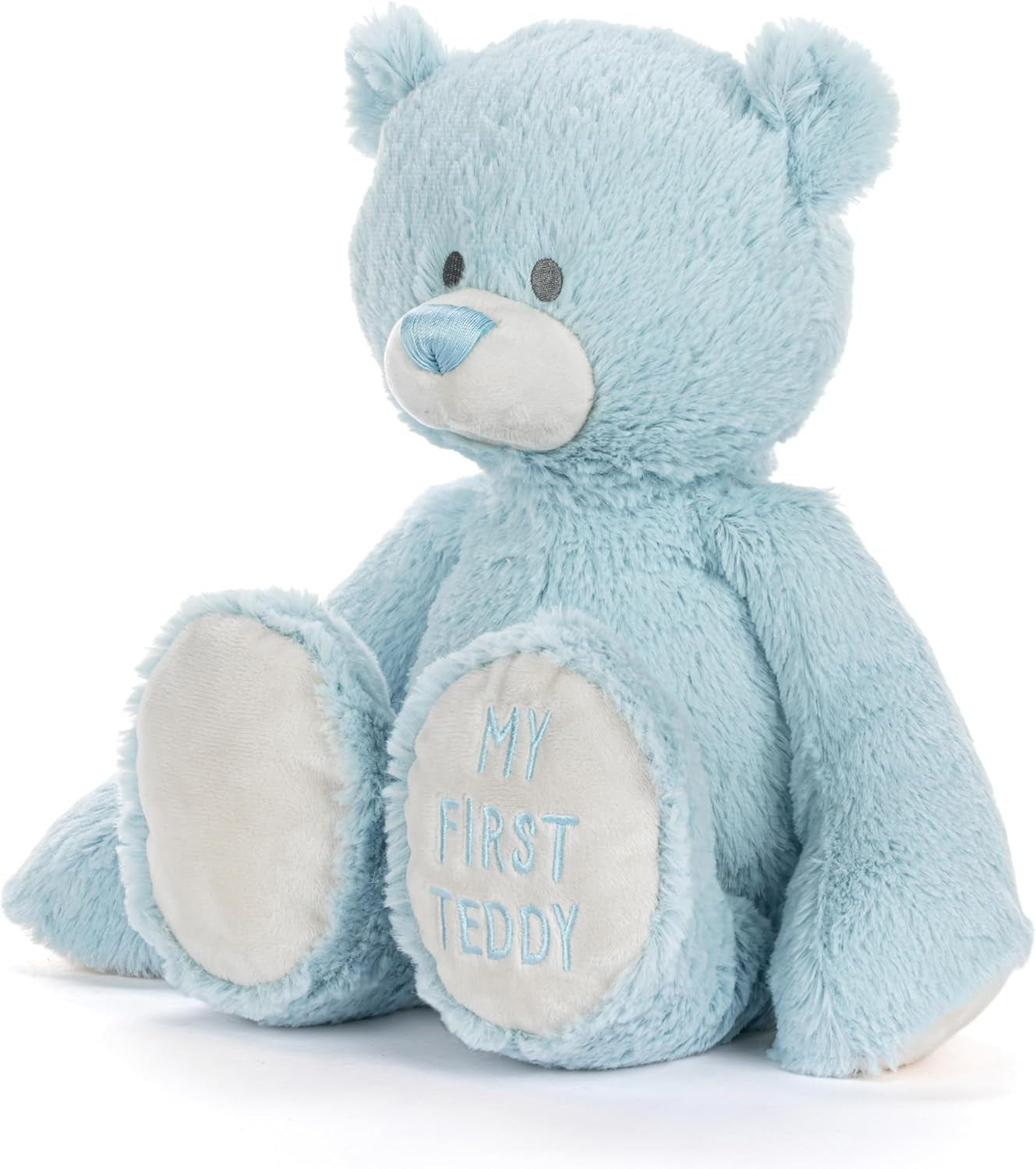 DEMDACO Welcome to the World, 12 X 11 Inch, Ultra Soft Polyester, Toy, Stuffed Plush Animal, Pink, My First Teddy Bear