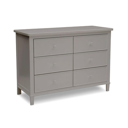 Delta Children Haven 6 Drawer Dresser with Interlocking Drawers - Greenguard Gold Certified, Grey