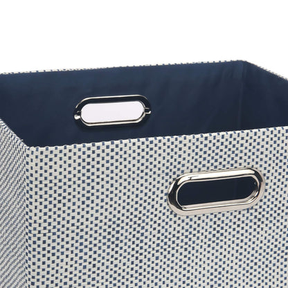 Lambs & Ivy Foldable/Collapsible Storage Bin/Basket Organizer with Handles, Blue