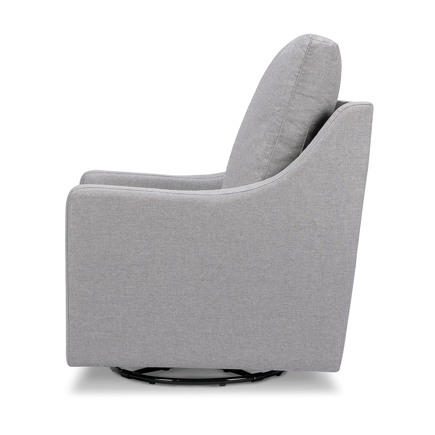 Davinci Field Swivel Glider in Misty Grey, Greenguard Gold Certified