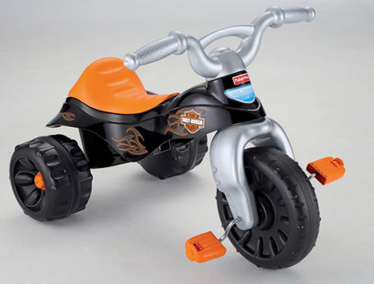 Fisher-Price Harley-Davidson Toddler Tricycle Tough Trike Toy Bike with Handlebar Grips & Storage for Preschool Kids Ages 2+ Years​ (Amazon Exclusive)