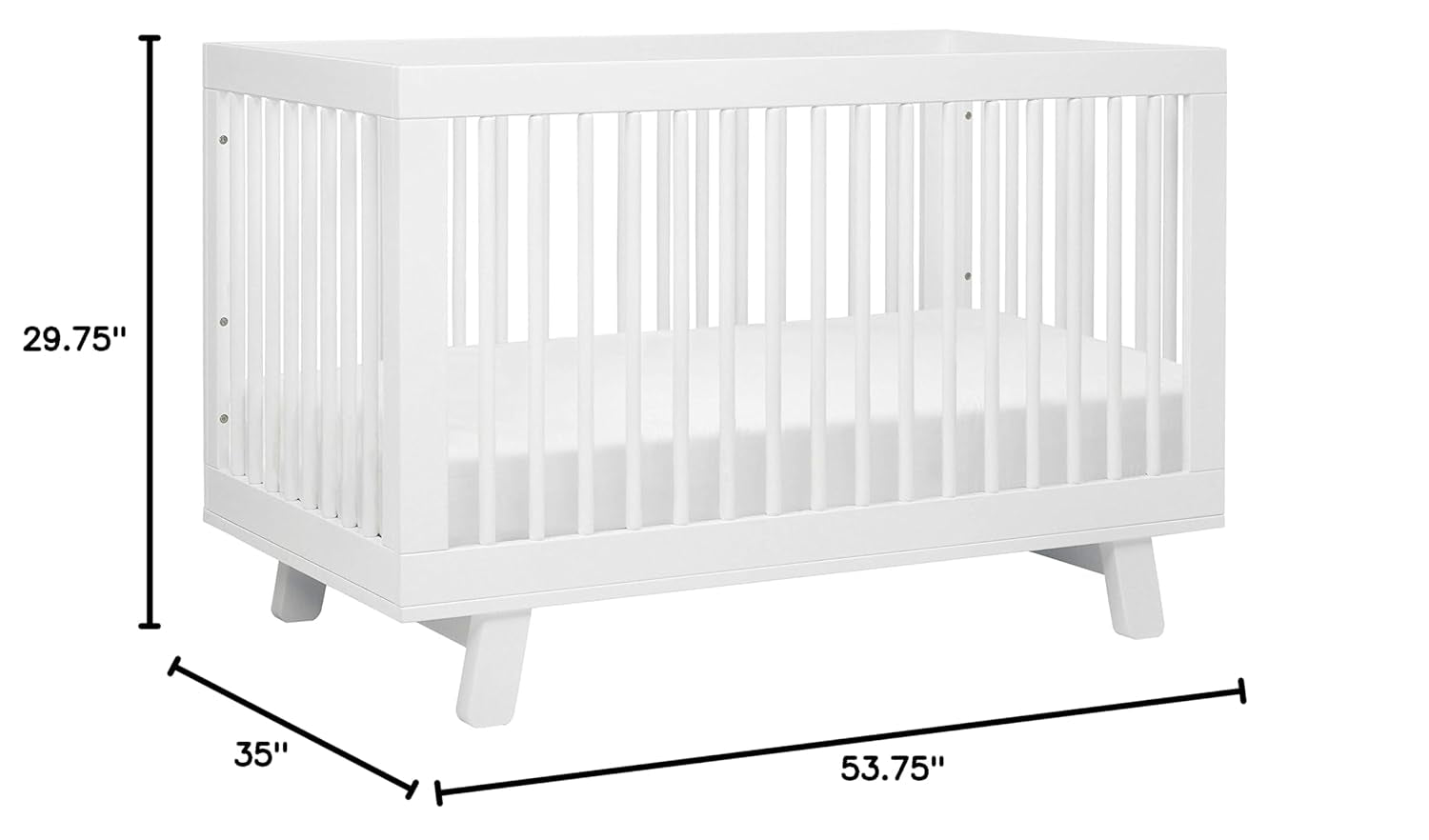 Babyletto Hudson 3-In-1 Convertible Crib with Toddler Bed Conversion Kit in Washed Natural, Greenguard Gold Certified