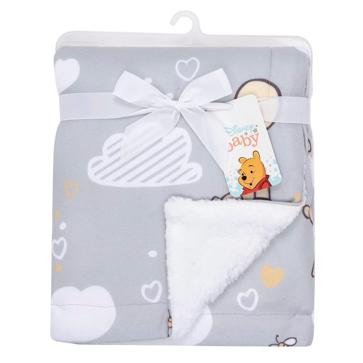 Lambs & Ivy Hunny Bear Pooh Baby Blanket - Gray, Animals, Disney, Bear