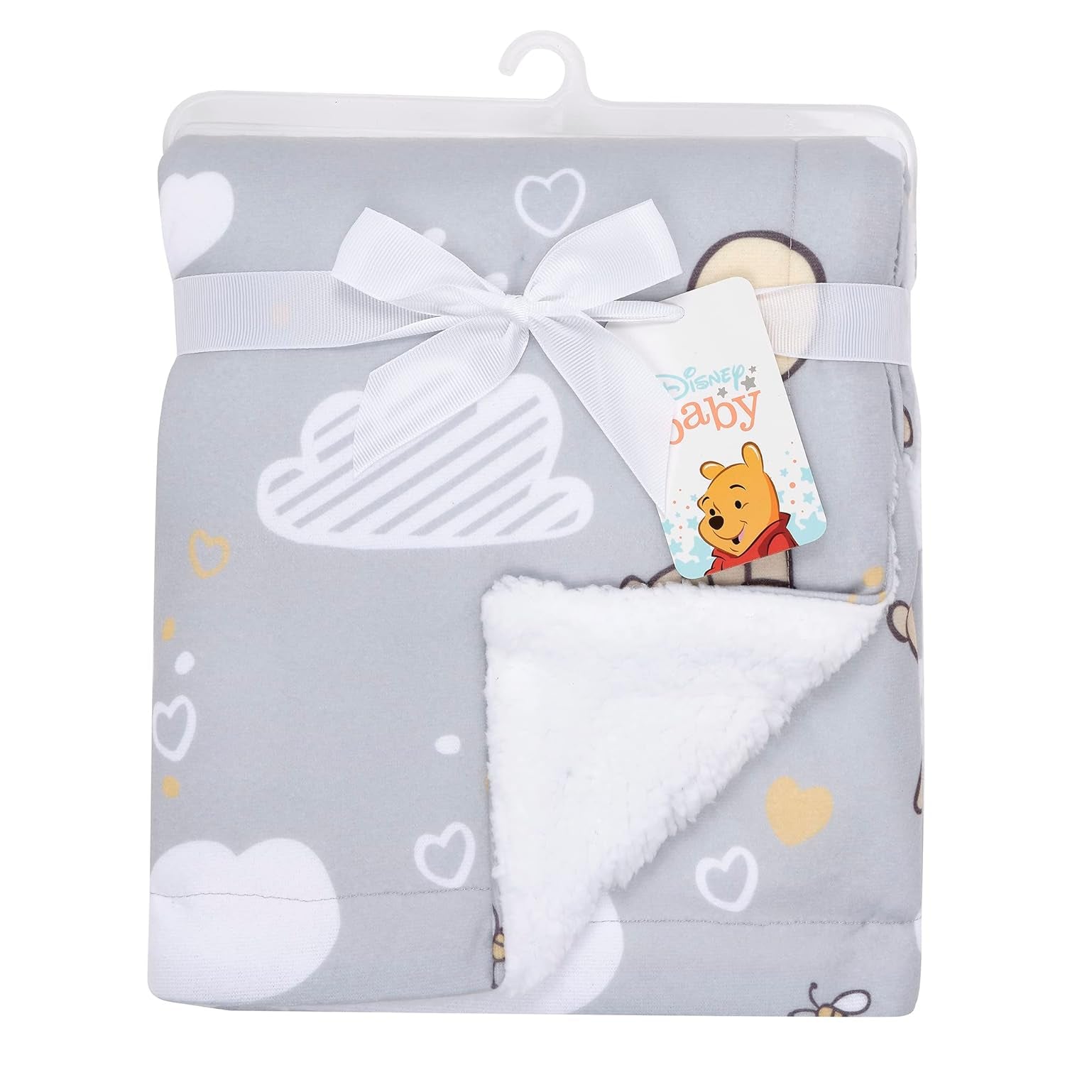 Lambs & Ivy Hunny Bear Pooh Baby Blanket - Gray, Animals, Disney, Bear