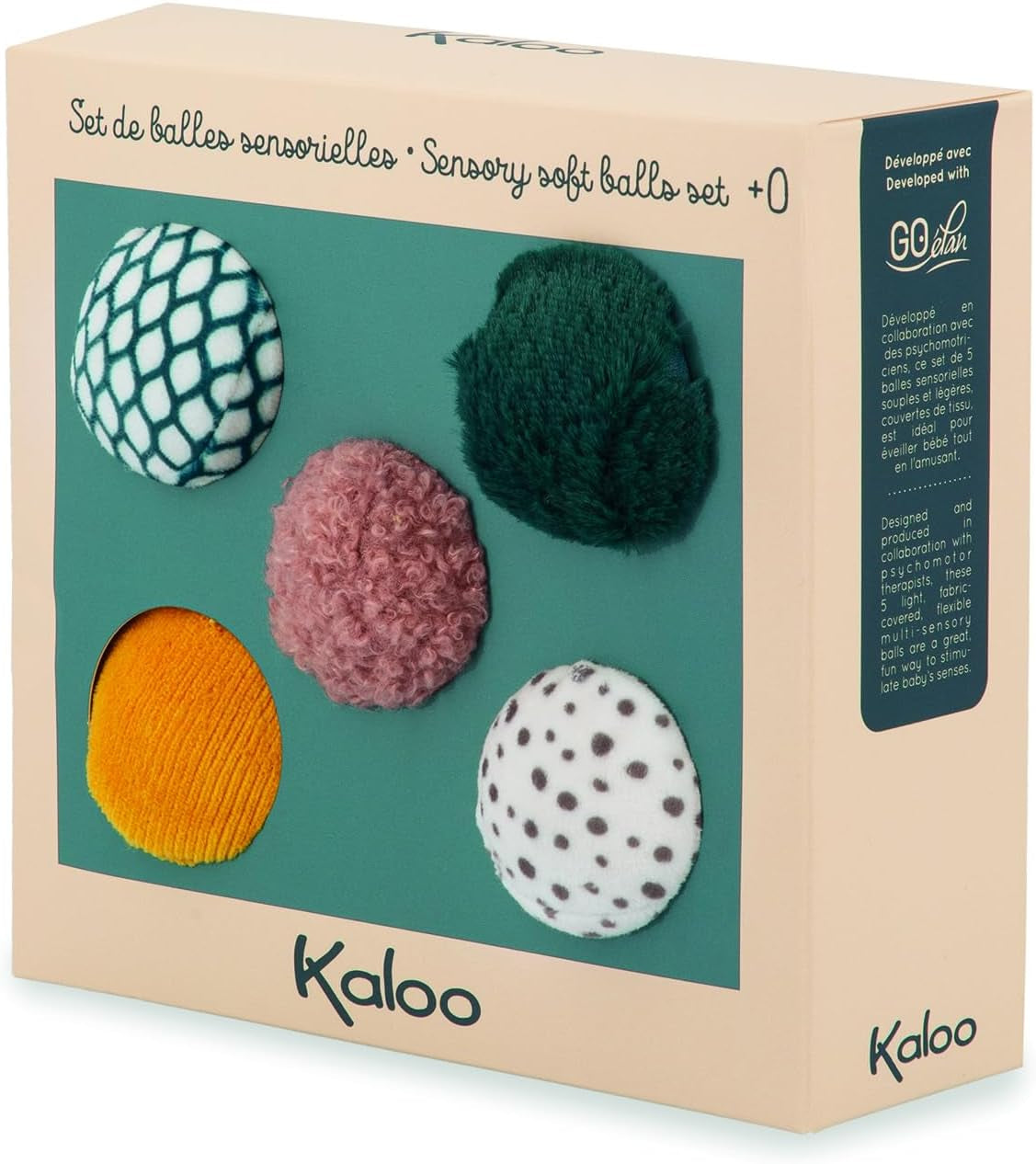 Kaloo - Stimuli - Set of 5 Sensory Balls - Early-Learning Toy - 0 Months + - K971605