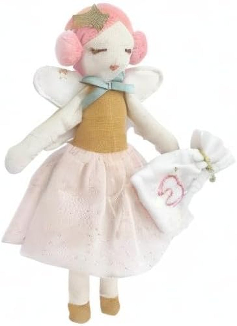 MON AMI Tooth Fairy Doll with Tooth Bag – 10”, Perfect First Loose Tooth for Kids, Plush Tooth Fairy Doll, Great Gift for Little Boys/Girls