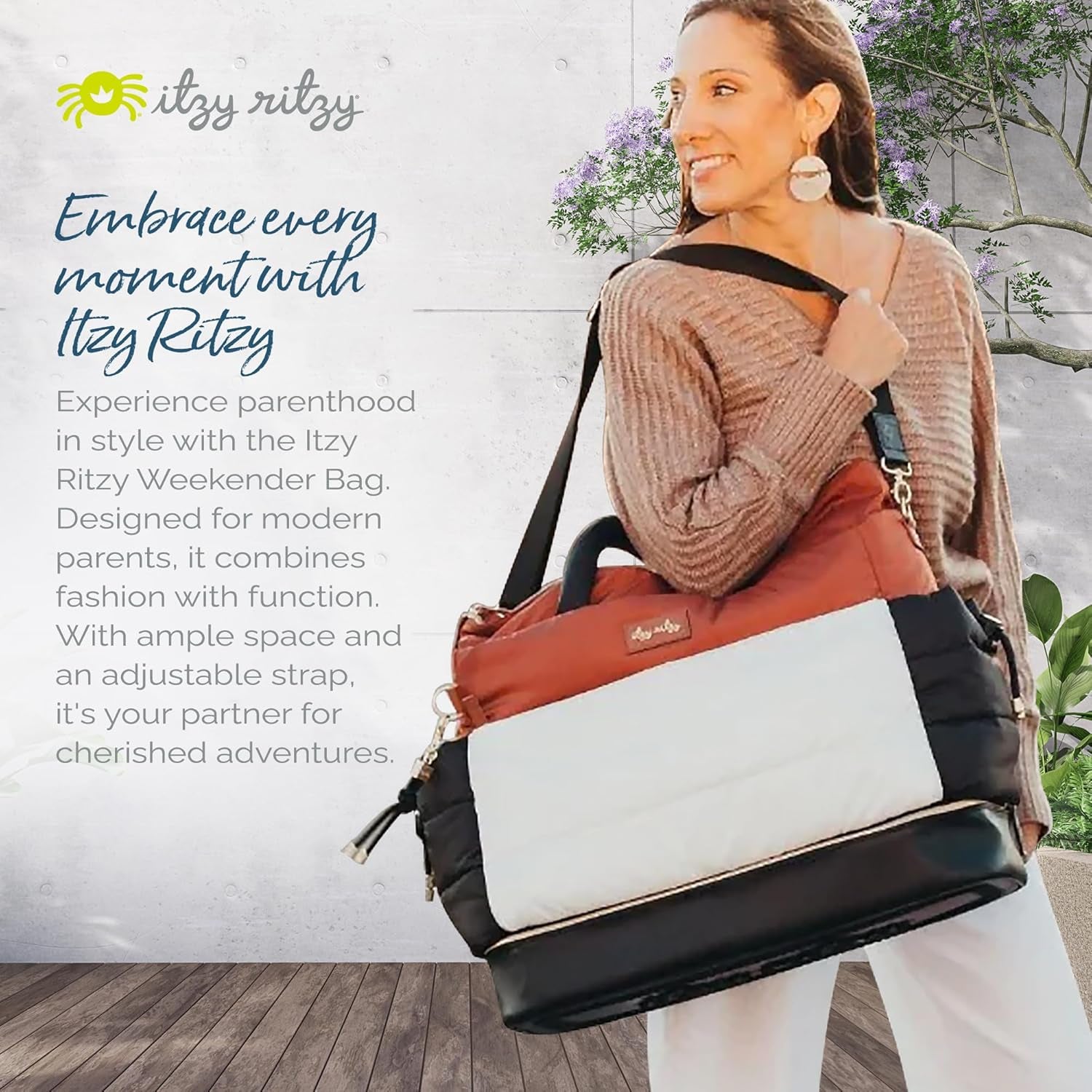 Itzy Ritzy Dream Weekender Travel Bag - Lightweight Overnight & Hospital Bag Features