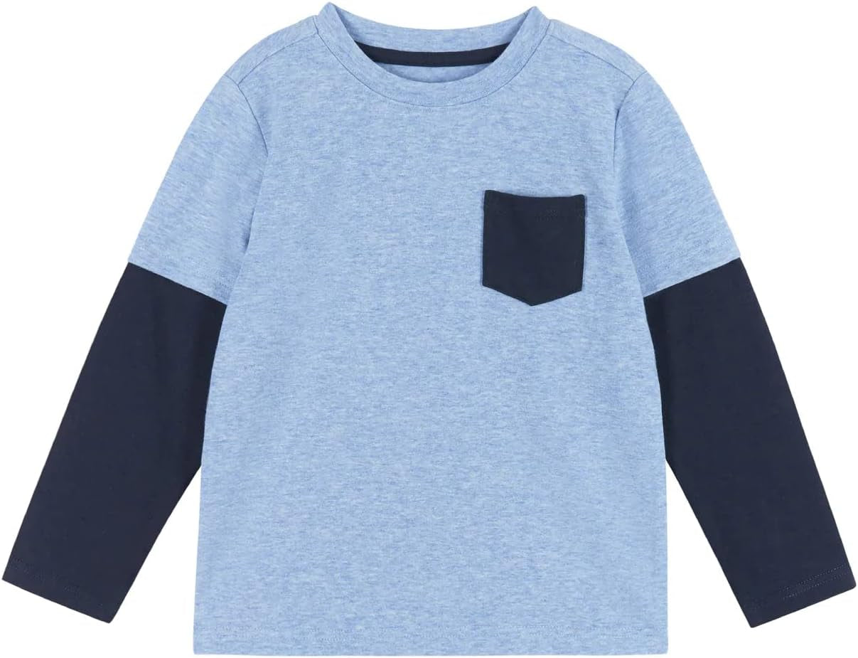 Andy & Evan Boys' Long Sleeve Two-Fer Tee Shirt