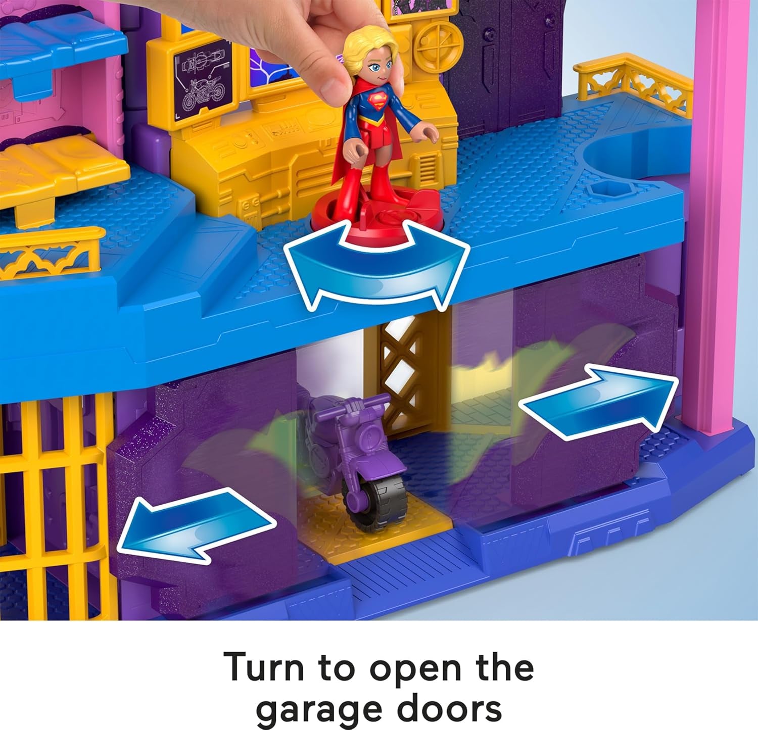 Fisher-Price Imaginext DC Super Friends Toy Batgirl Hero Hideout Playset with 2 Figures & 5 Accessories for Pretend Play Kids Ages 3+ Years