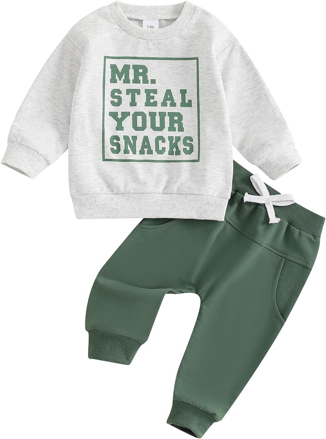 Toddler Baby Boy Clothes Crewneck Sweatshirt Long Sleeve Letter Print Shirt with Pants Cute Fall Winter Outfits