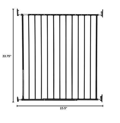 Storkcraft Easy Walk-Thru Tall Metal Safety Gate (White, Black, Gray) – 33.75 Inches Tall, Easy to Install, Pet-Friendly, Durable Metal Hardware, Ideal for Taller Children and Larger Pets