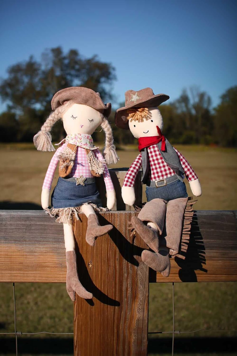 MON AMI Cooper the Cowboy Doll – 15”, Soft & Elegant Plush Stuffed Doll for Kids of All Ages, Use as Toy or Room Decor, Great Gift for Christmas