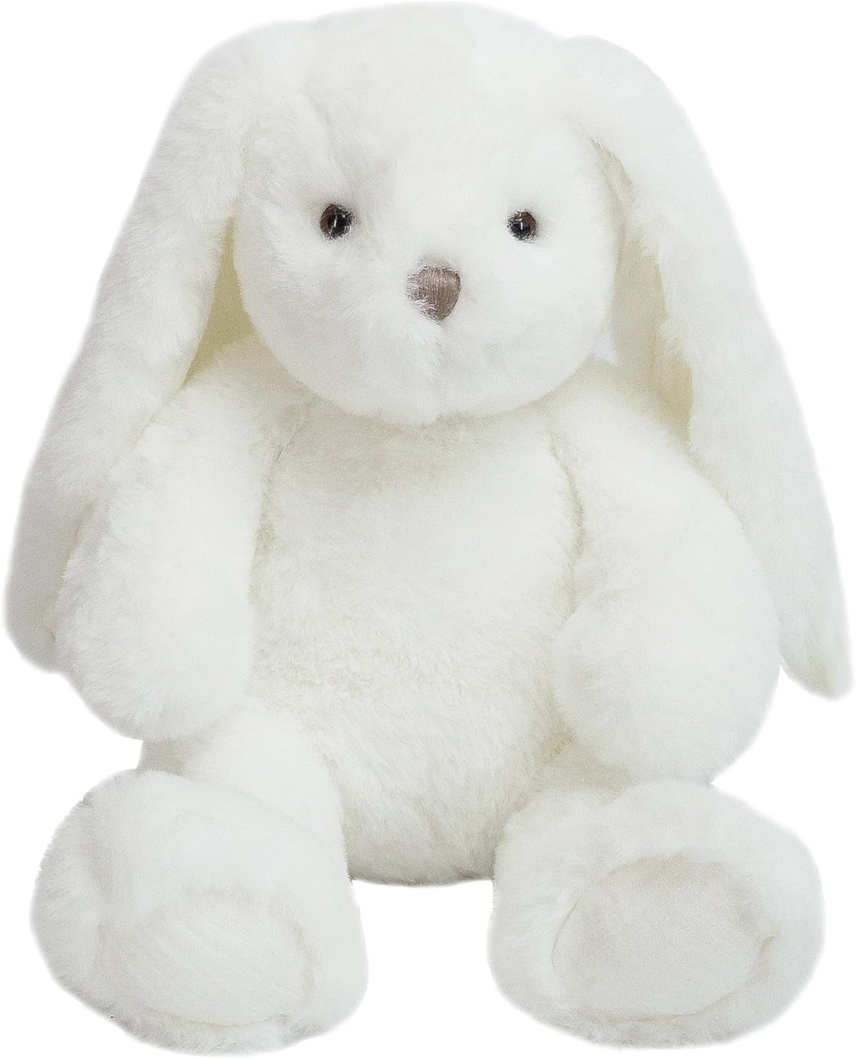 MON AMI Cotton White Bunny Stuffed Animal – 15”, Soft & Cuddly, Huggable Rabbit Plush Toy, Nursery Décor, Great for Kids of All Ages