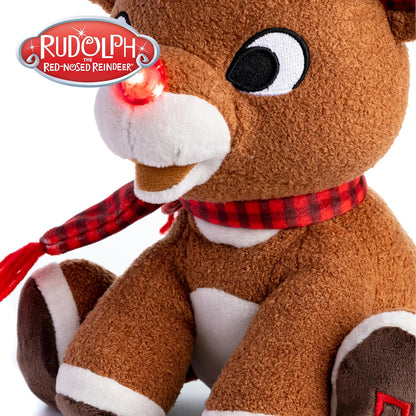 Rudolph the Red - Nosed Reindeer - Stuffed Animal Plush Toy with Music & Lights