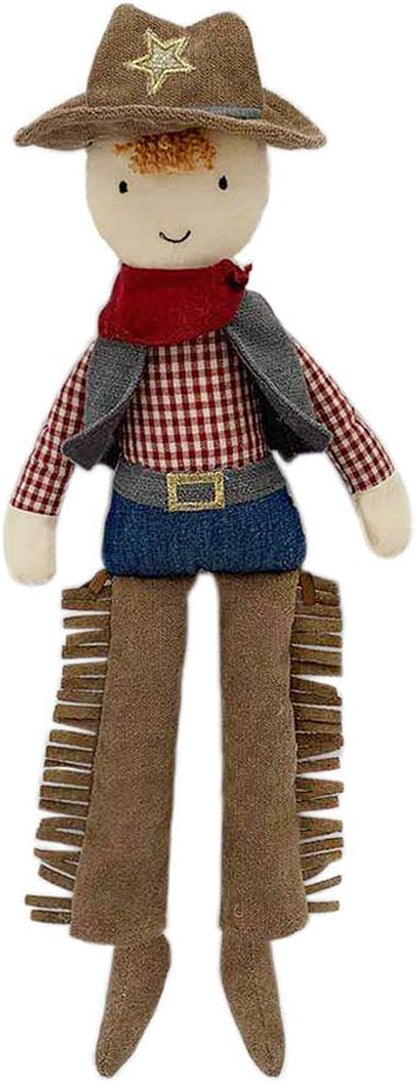 MON AMI Cooper the Cowboy Doll – 15”, Soft & Elegant Plush Stuffed Doll for Kids of All Ages, Use as Toy or Room Decor, Great Gift for Christmas