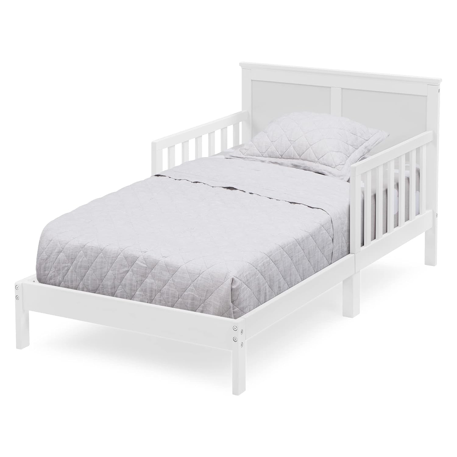 Delta Children Collins Wood Toddler Bed, Greenguard Gold Certified, Bianca White