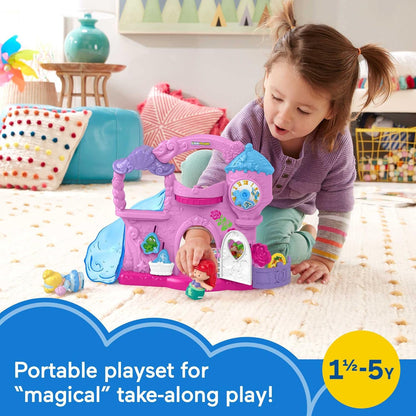 Fisher-Price Little People Toddler Toy Disney Princess Play & Go Castle Portable Playset for Pretend Play Kids Ages 18+ Months​