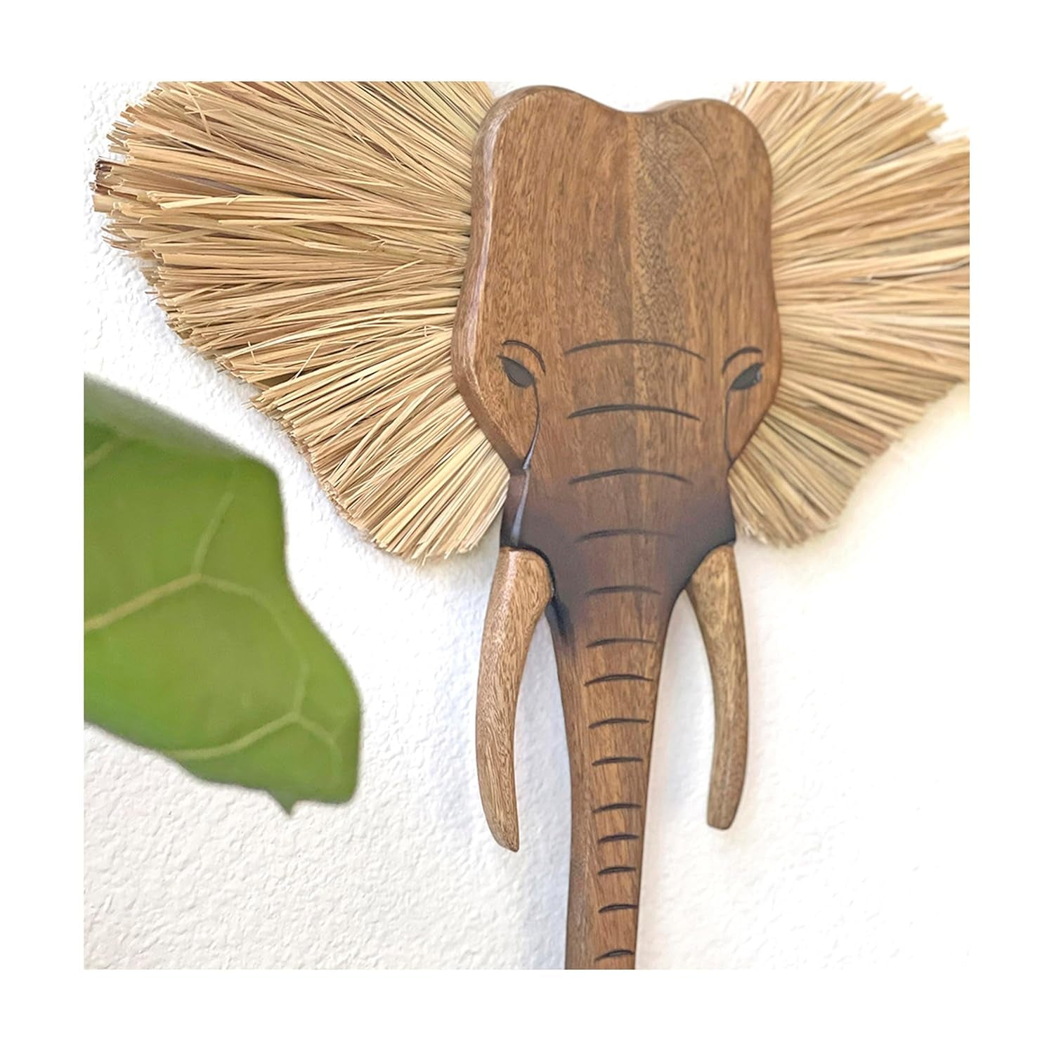 Crane Baby Safari Nursery Décor, Wooden Animal Wall Décor for Boys and Girls, Elephant, 21" X 21"