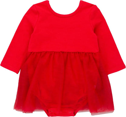 Rufflebutts Baby/Toddler Long Sleeve Tulle Skirted Romper