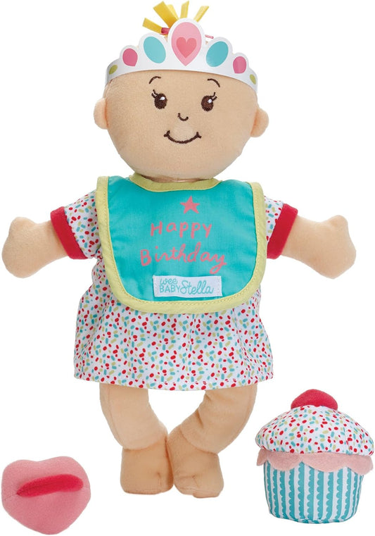 Manhattan Toy Wee Baby Stella Sweet Scents 12" Soft Baby Doll and Birthday Set