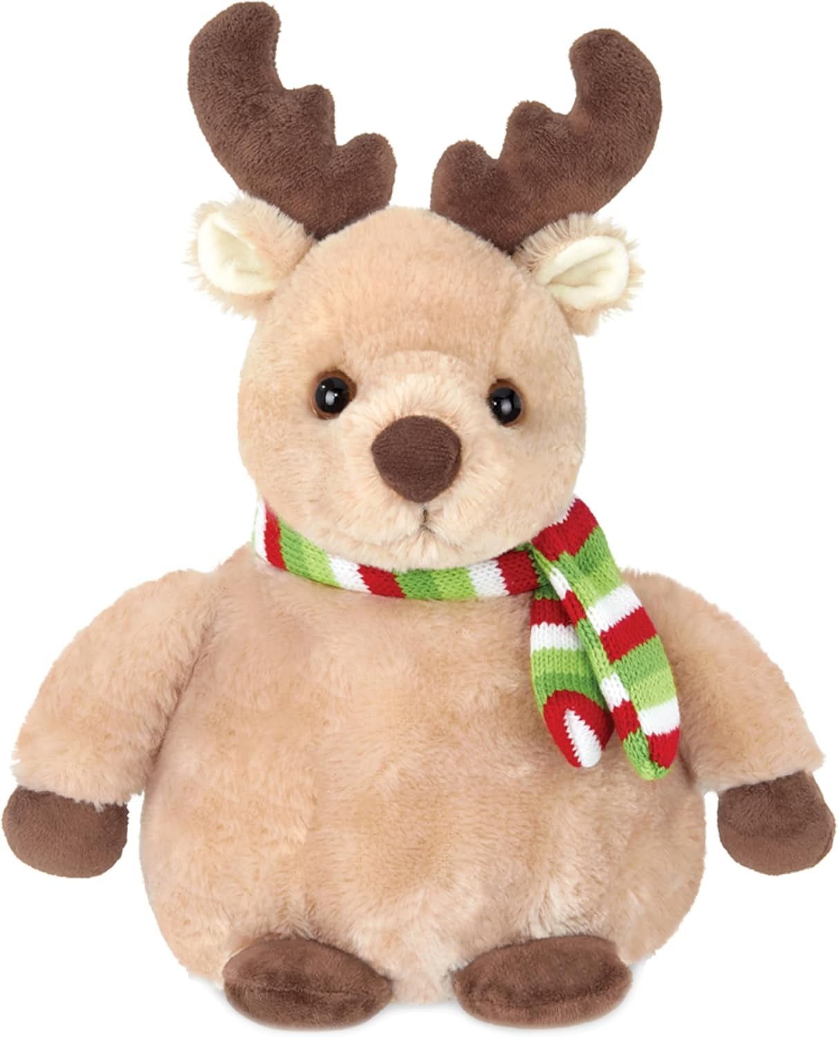 Bearington Big Bucky Reindeer Stuffed Animal, 11.5 Inch Christmas Plush Gifts for Kids