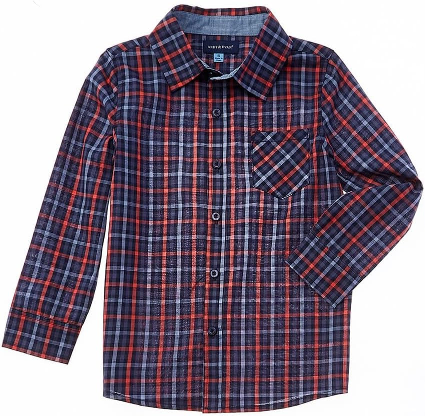 Andy & Evan Boys' Plaid Button-Down Shirt (Toddler/Little Kids)