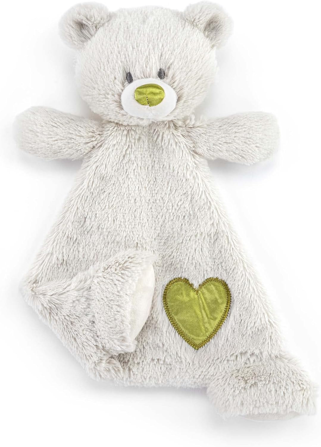 DEMDACO Birthstone Color Peridot Green and Grey 13 X 11 Inch Childrens Stuffed Animal Blankie Bear August