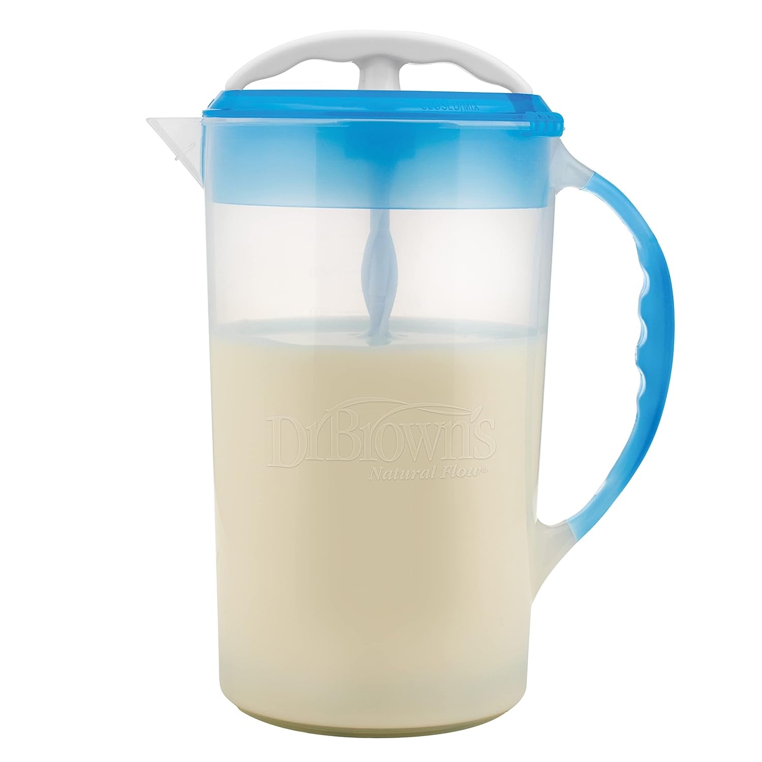 Dr. Brown'S Baby Formula Mixing Pitcher with Adjustable Stopper, Locking Lid, & No Drip Spout, 32Oz, BPA Free, Olive