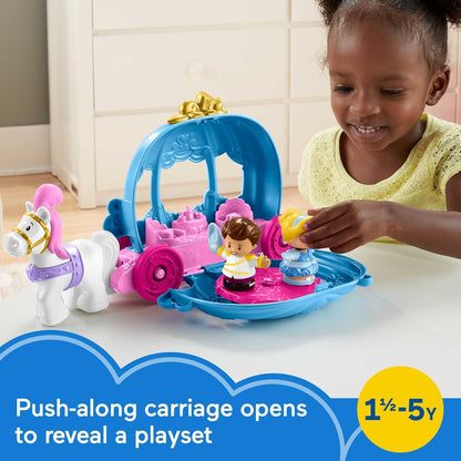 Fisher-Price Little People Toddler Toy Disney Princess Cinderella’S Dancing Carriage Playset with Figures for Pretend Play Ages 18+ Months​