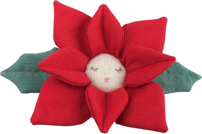 MON AMI Pretty Red Poinsettia Pot Plush Décor – 8”, Stuffed Plants Plushie, Nursery Room & Toy Room Décor, for Kids of All Ages