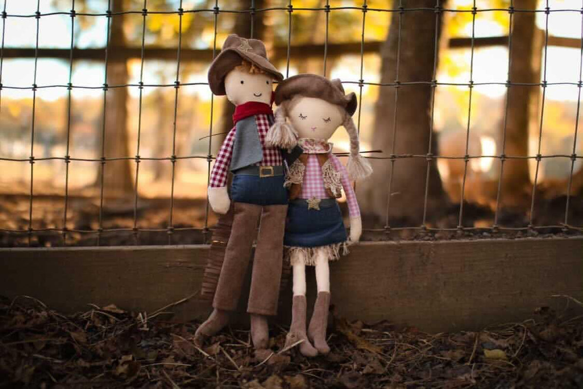 MON AMI Cooper the Cowboy Doll – 15”, Soft & Elegant Plush Stuffed Doll for Kids of All Ages, Use as Toy or Room Decor, Great Gift for Christmas