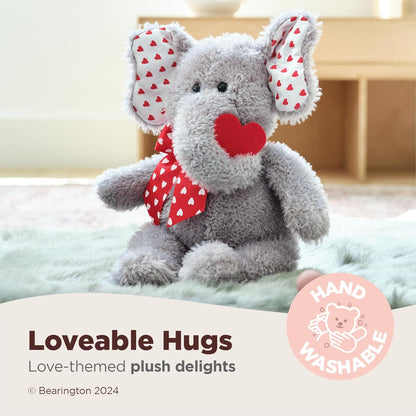 Bearington Hugh Loves You Valentine'S Stuffed Animal for Kids, 13 Inch Elephant Stuffed Animal, Ideal as a Valentine'S Day Gift