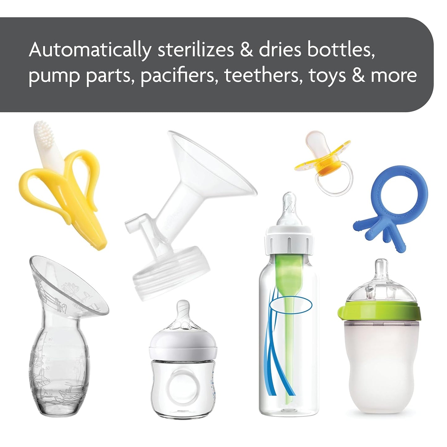 Baby Brezza Baby Bottle Sterilizer and Dryer Machine – Electric Steam Sterilization - Universal Fit - Pacifiers, Glass, Plastic, and Newborn Feeding Bottles