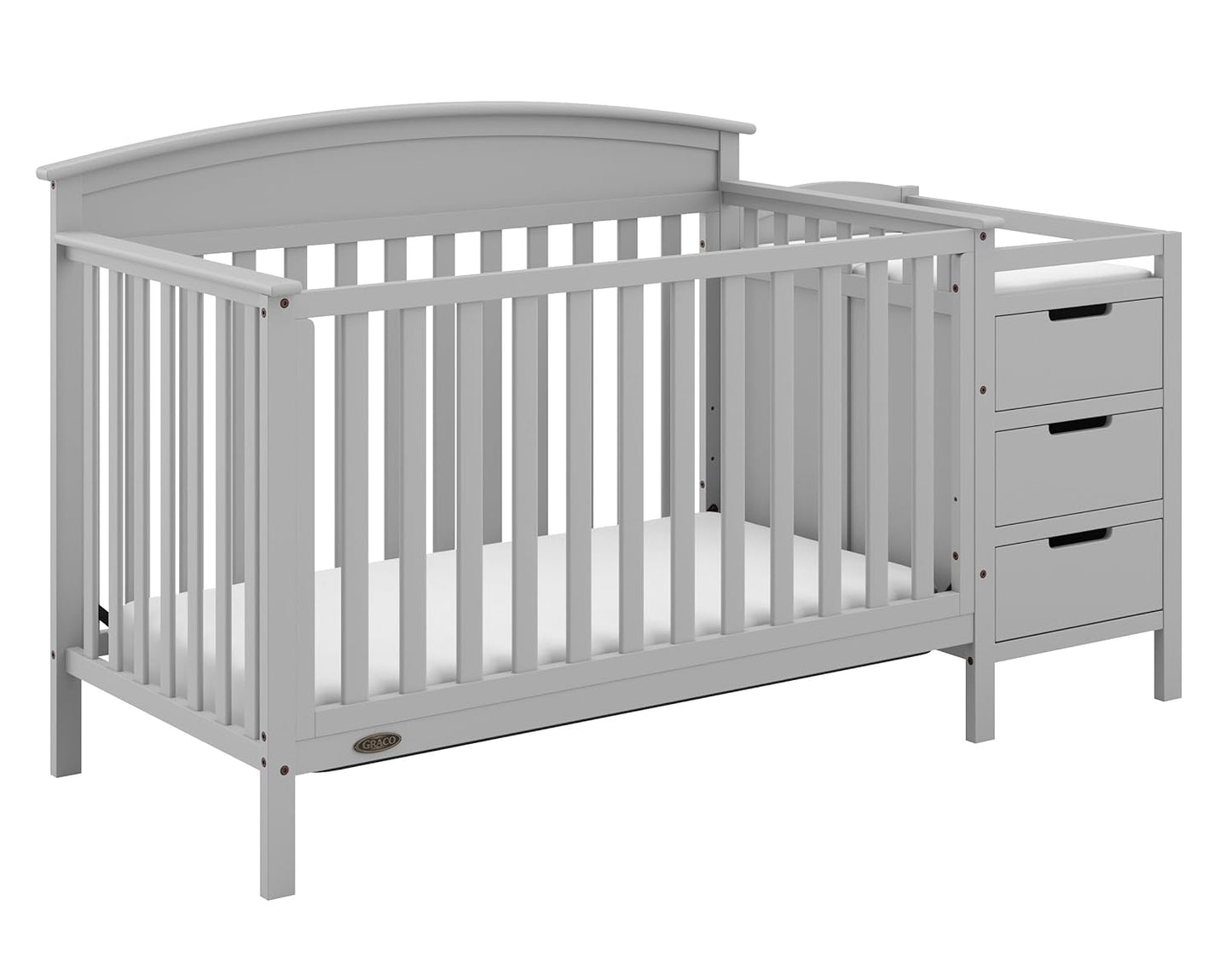 Graco Benton 5-In-1 Convertible Crib (White) – GREENGUARD Gold Certified, Converts from Baby Crib to Toddler Bed, Daybed and Full-Size Bed, Fits Standard Full-Size Crib Mattress